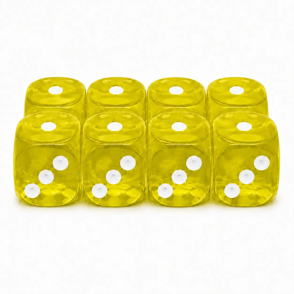 Acryl Dice Set | 16mm | Raijin Yellow - Elite-Four