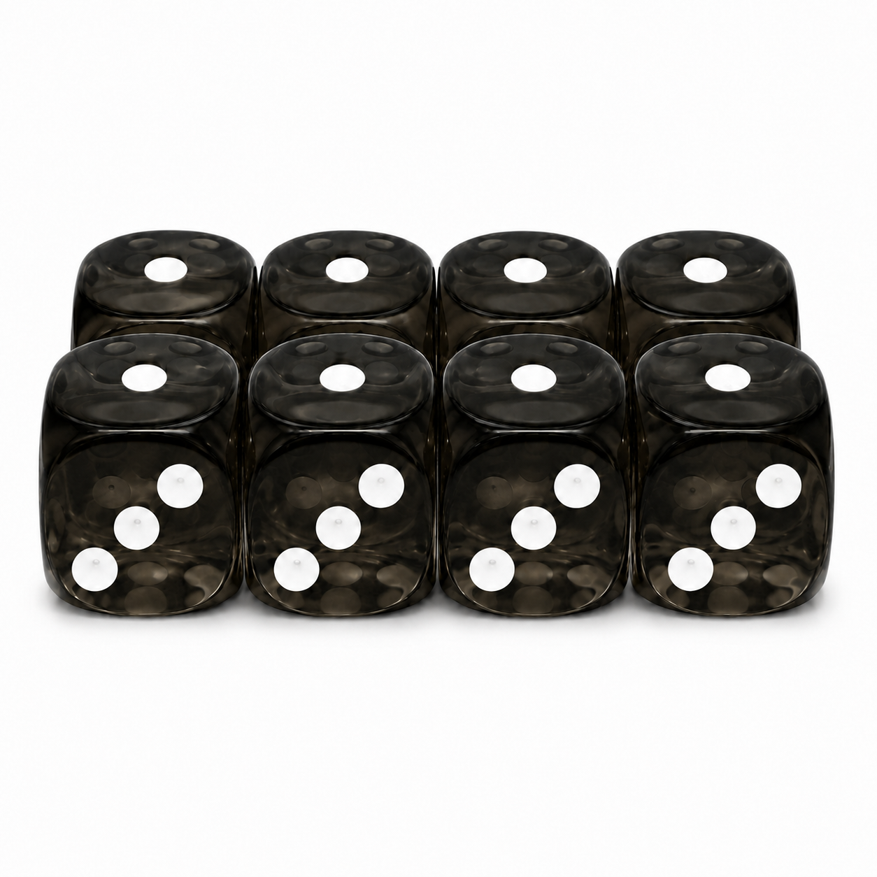 Acryl Dice Set 16mm - Sumi Black