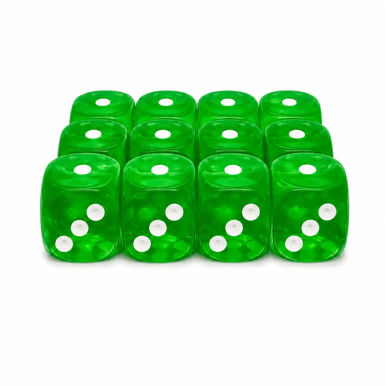 Acryl Dice Set | 12mm | Bonsai Green - Elite-Four