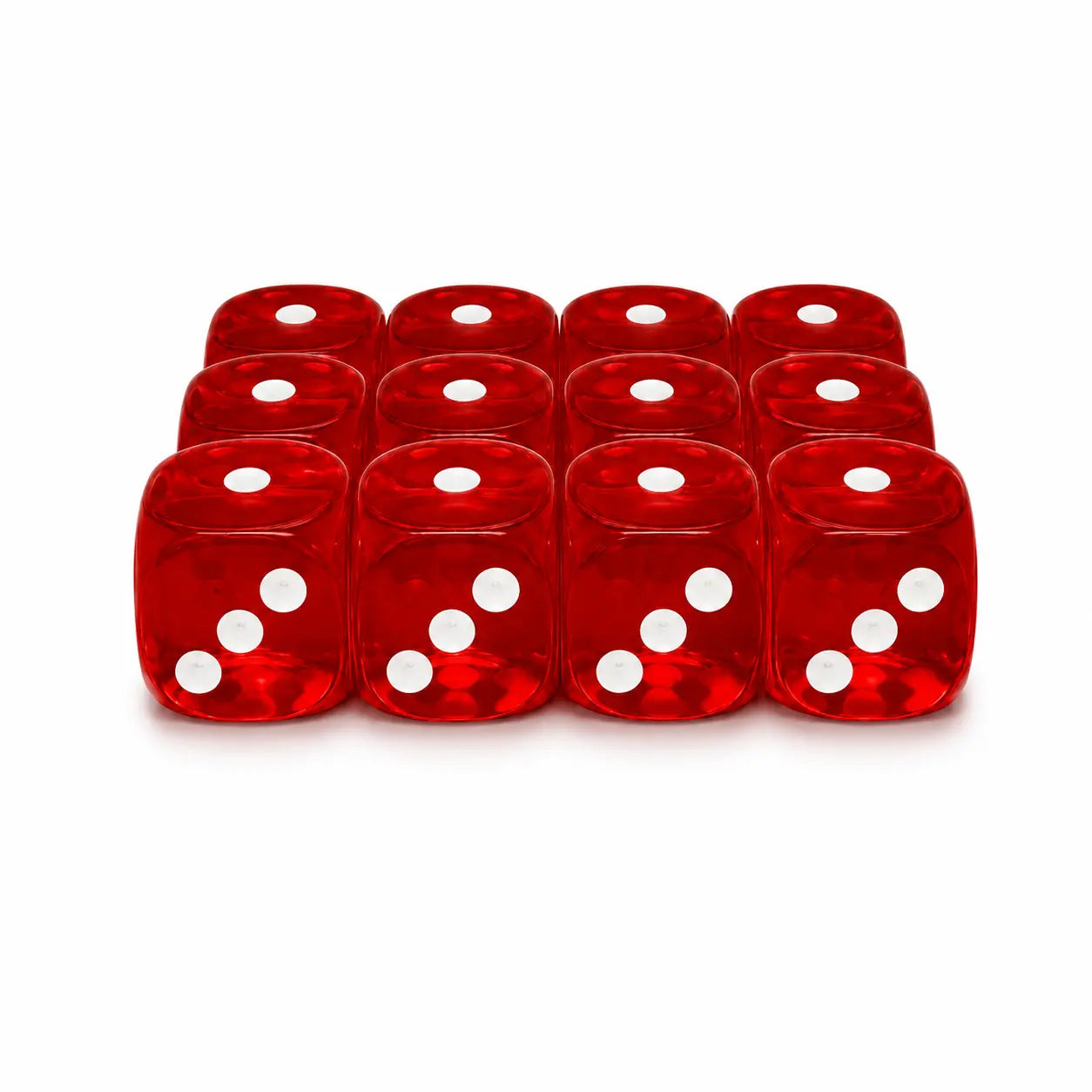 Acryl Dice Set | 12mm | Torii Red - Elite-Four