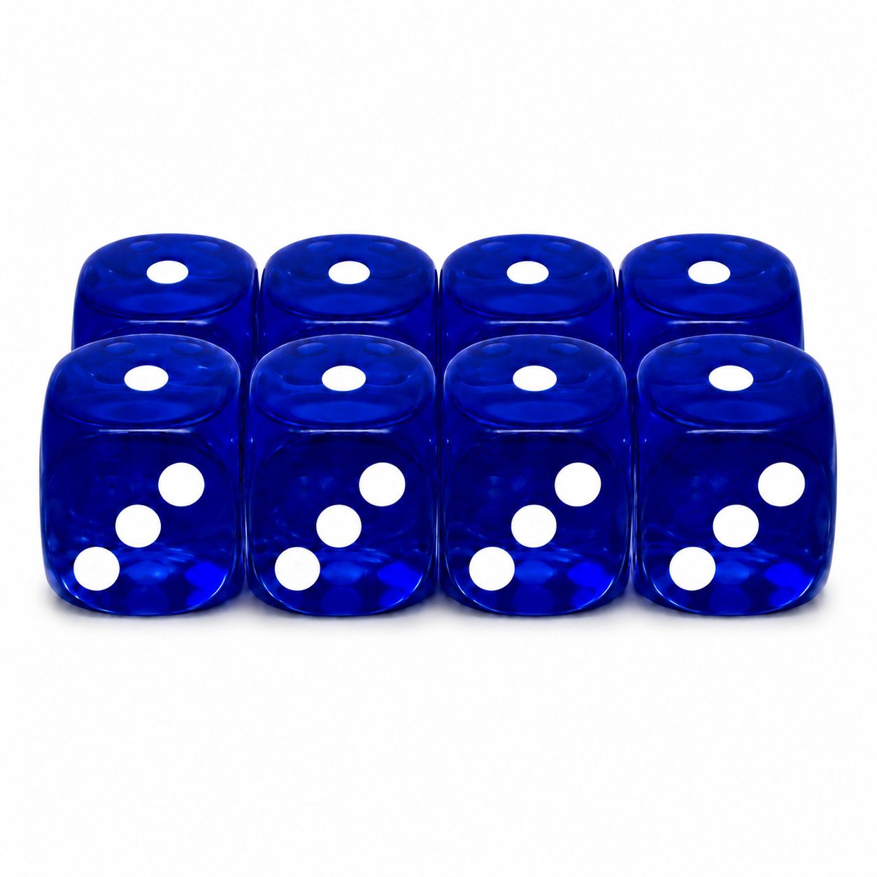 Acryl Dice Set 16mm - Nami Blue