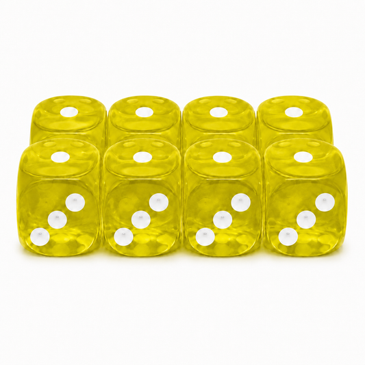 Acryl Dice Set 16mm - Raijin Yellow