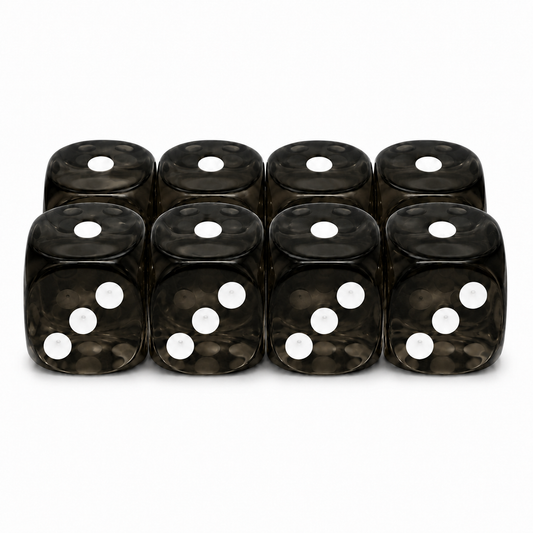 Acryl Dice Set 16mm - Sumi Black