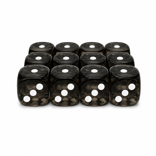 Acryl Dice Set 12mm - Sumi Black